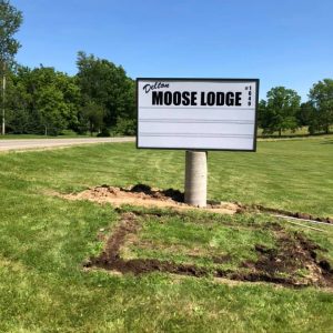 The sign for the Delton Moose Lodge.